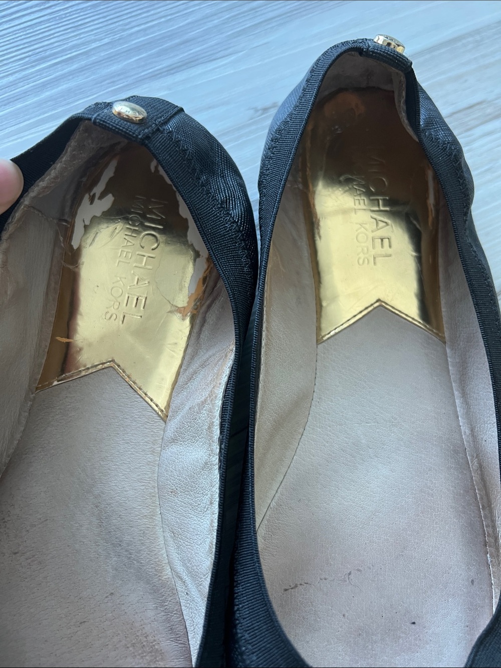 Michael Kors Black Logo Bow Ballet Flats - Picture 8 of 10